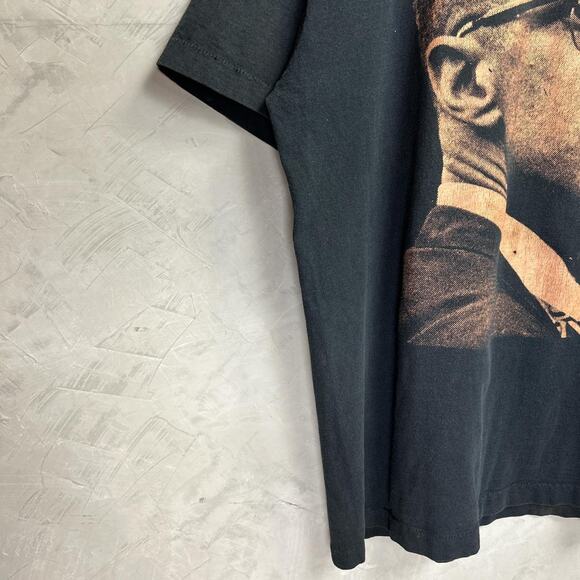 Malcom X Big Face Education Quote African American Civil Rights XL 90s Tee - Picture 4 of 5